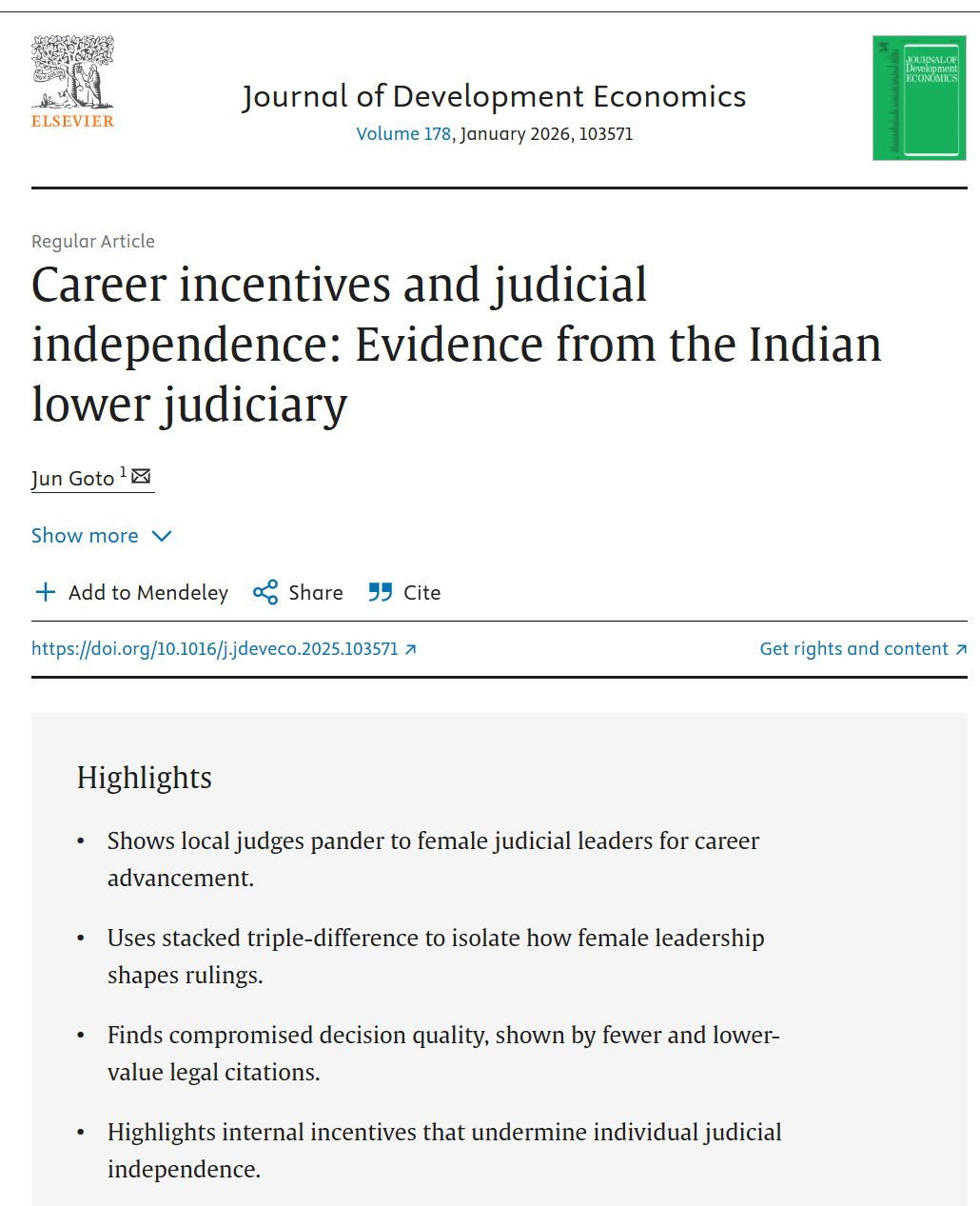 Career incentives and judicial independence